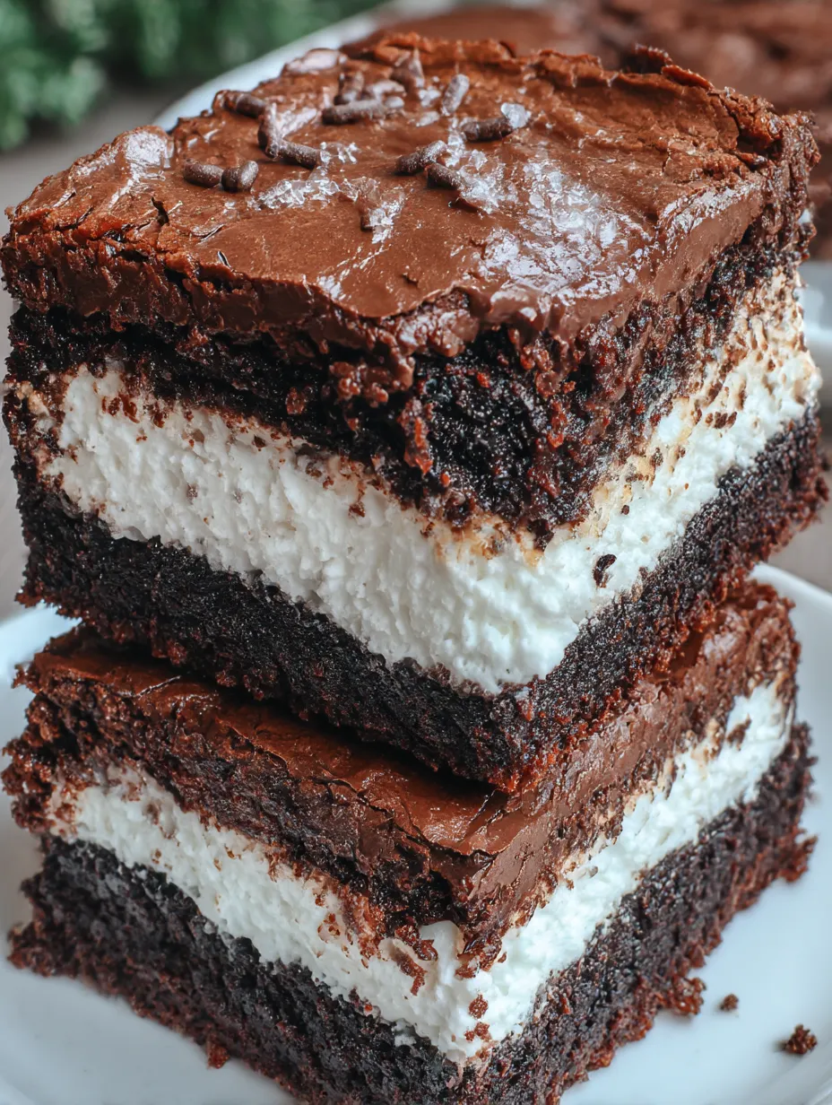 Eine Schicht aus Schokolade und Yogurt auf einem Dessert.