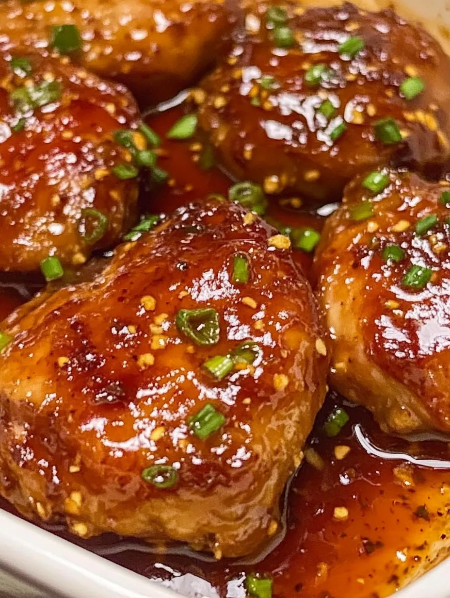 Ein Bild von Hawaiian Shoyu Chicken, das in einer Sauce serviert wird.